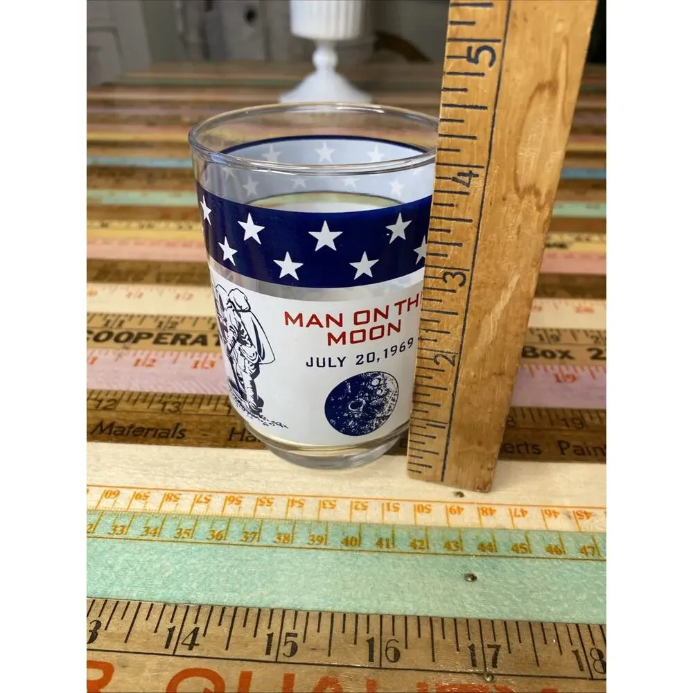 Vintage NASA Apollo 11 Drinking Juice Glass Man On The Moon Libbey 1969 USA